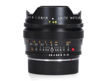 Leica Elmarit-R 16mm f/2.8 Fisheye - Fisheye, Ophalen of Verzenden, Zo goed als nieuw, Leica