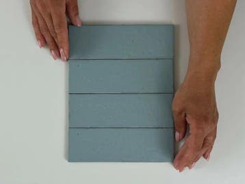 Vloertegel/Wandtegel Lichtblauw 6x18,6cm (Muurtegels), Keramiek, Nieuw, Minder dan 20 cm, 10 m² of meer