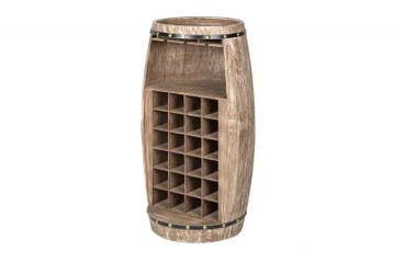 Shabby Chic wijnrek BODEGA 97cm naturel grenen wijnvat voor, Ophalen of Verzenden, Nieuw
