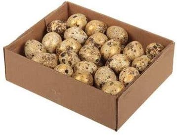 Kwarteleitjesmix naturel goud 48 stuks uitgeblazen voor, Ophalen of Verzenden, Nieuw