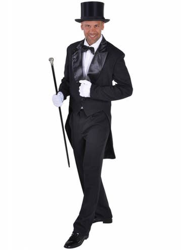 Slipjas zwart heren Cabaret half gevoerd, Kleding | Heren, Carnavalskleding en Feestkleding, Ophalen of Verzenden, Nieuw