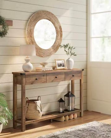 Nieuwe Consoletafel Landelijk Design – 3 Laden, 120×24×76 cm, Verzenden