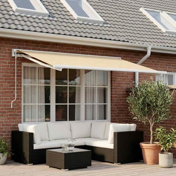 vidaXL Vervangingsdoek voor zonnescherm Crèmekleurig 300 x, Verzenden, Nieuw