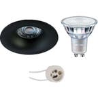 Pragmi Nora Pro Dimbare LED Spot Set - Mat Zwart Ronde Inbou, Ophalen of Verzenden, Nieuw
