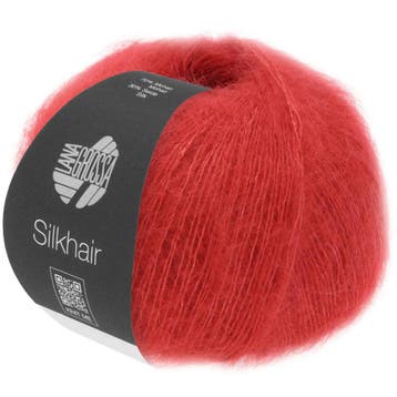 Lana Grossa Silkhair - 008 Kersenrood - Superkid Mohair &, Ophalen of Verzenden, Nieuw
