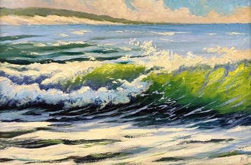 Korkishko Vyacheslav (1968) - Waves, Seascape, Antiek en Kunst