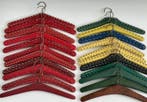 Set kapstokhaken - Skai, hout, metaal - 22 Vintage