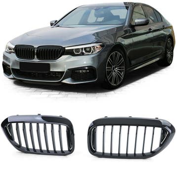 Glanzend Zwarte Nieren (Grillen) BMW 5 Serie G30 G31 B1871, Auto-onderdelen, Nieuw, Voor, BMW