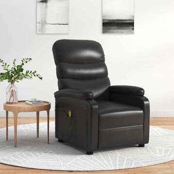 vidaXL Massagestoel kunstleer zwart, Verzenden, Nieuw