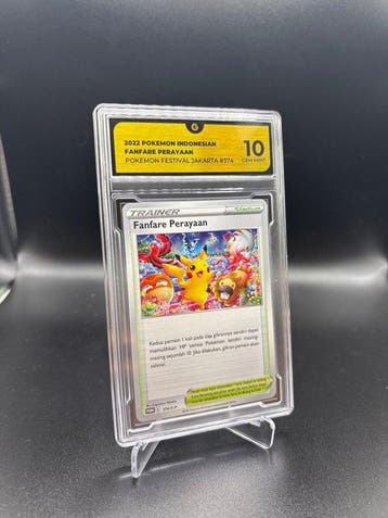 Pokémon - 1 Graded card - Pikachu Fanfare Perayaan 374, Nieuw