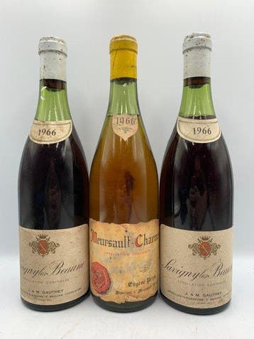 1966 x 2 J. & M. Gauthey Savigny-les-Beaune & Eugène Péron,, Nieuw