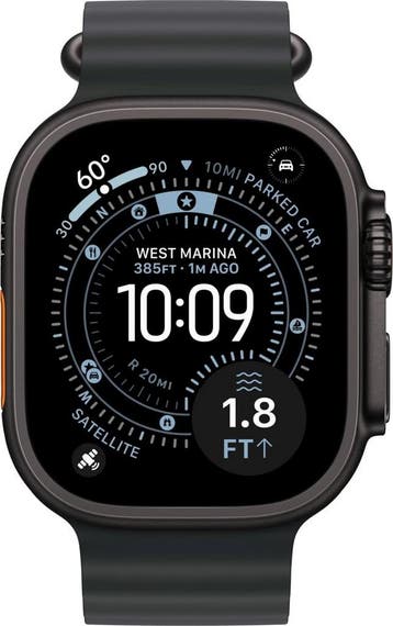 Apple - Watch Ultra 3 - LTE 49mm - Black Ocean Band - Tit..., Sieraden, Tassen en Uiterlijk, Verzenden, Nieuw