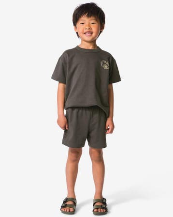 HEMA Kinderkledingset grafisch donkergrijs, Verzenden, Nieuw