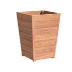 Hardhouten plantenbak Sevilla taps 70x70x99cm - Met bodem, Tuin en Terras, Vierkant, Nieuw, 60 tot 100 cm, 60 cm of meer