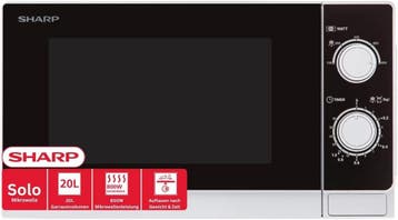 Keuken Magnetron Wit 20L | 34% Korting | Nieuwstaat, Minder dan 45 cm, Ophalen of Verzenden, Draaiplateau, Vrijstaand