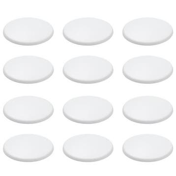 Afdekplaat plafond | Q-link | 12 stuks (Rond, Ø125mm, Wit), Verzenden, Nieuw
