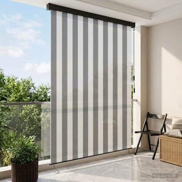 vidaXL Rolgordijn Antraciet en Wit 140 x 250 cm Stof en, Huis en Inrichting, Stoffering | Gordijnen en Lamellen, Verzenden, Nieuw