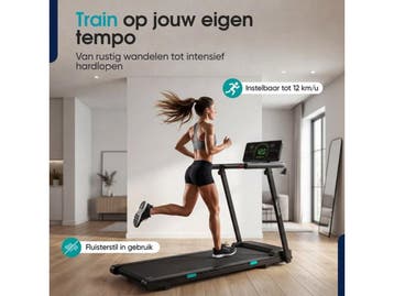 TibaGoods loopband - 1-12 km/u - Inklapbaar - Helling -, Sport en Fitness, Verzenden, Zo goed als nieuw