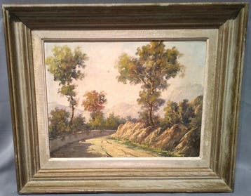 French School (XX), Signed Giroux - Paysage corse, Antiek en Kunst