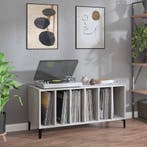 vidaXL Platenkast 100x38x48 cm bewerkt hout grijs sonoma, Verzenden, Nieuw