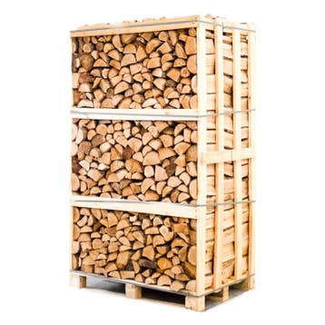 Hele pallet ovengedroogd gekloofd eiken haardhout 33cm, Minder dan 3 m³, Ophalen of Verzenden, Blokken