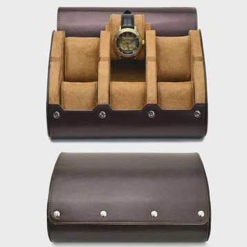 Luxe PU Lederen Horloge Reiskoffer met 6 Vakken - Organiseer, Verzenden, Nieuw