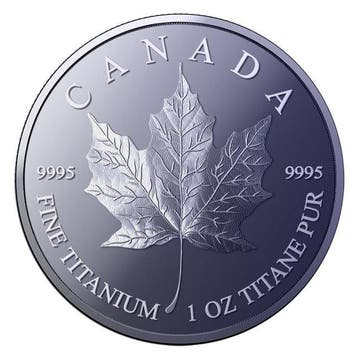 Canada. 2026 1 oz Titanium Canadian Maple Leaf Round BU