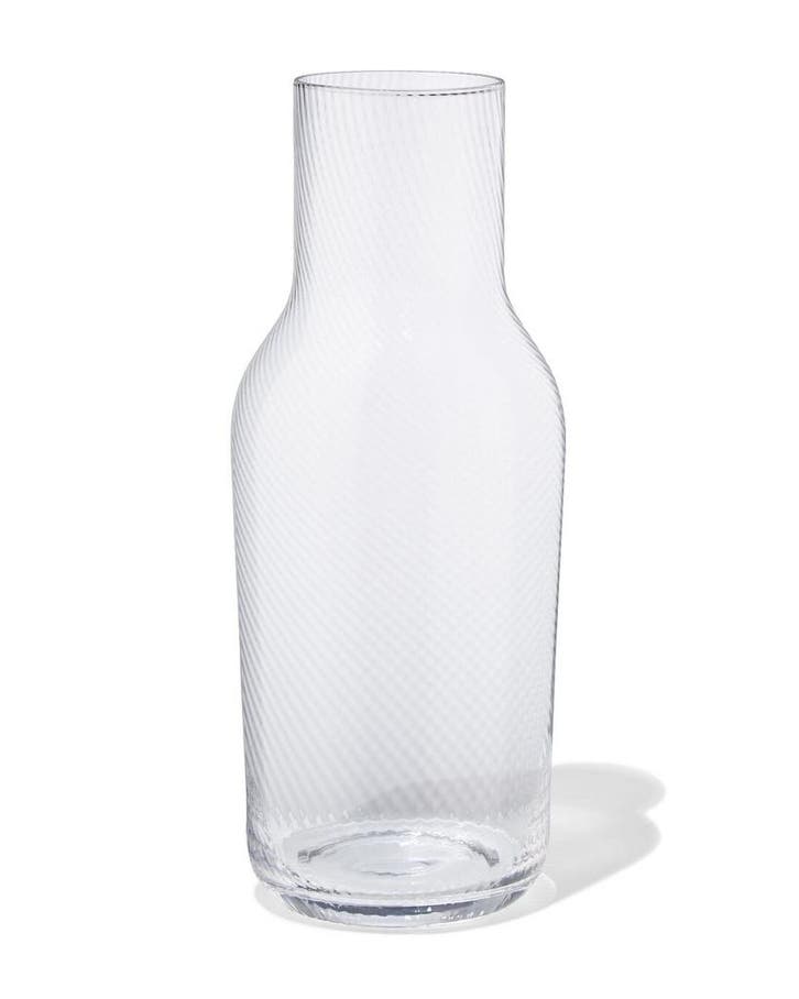 HEMA Karaf 1.2L Bergen glas twist reliëf, Huis en Inrichting, Keuken | Servies, Nieuw, Verzenden