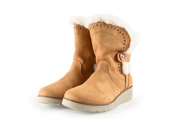 Skechers Enkellaarzen Meisjes in maat 34 Cognac, Verzenden, Jongen of Meisje, Schoenen, Skechers