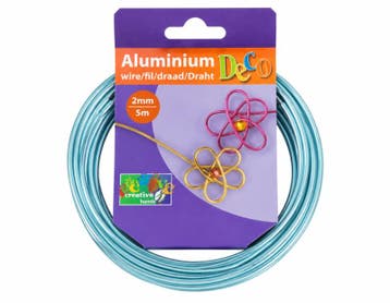 1 x Vaessen Creative aluminiumdraad 2 mm x 5 meter – Ice.., Ophalen of Verzenden, Nieuw, Kraal