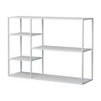 Staand rek Isojoki open kast 120x35x87,5 cm wit mat [en.casa, Verzenden, Nieuw