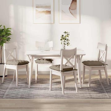 vidaXL Zitkussens 4 st Microvezel Taupe 40 x 40 x 6 cm, Huis en Inrichting, Woonaccessoires | Kussens, Verzenden, Nieuw