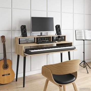 vidaXL studiobureau Sonoma Eiken 130 x 42,5 x 36 cm Bewerkt, Verzenden, Nieuw