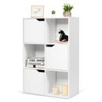 LIVSK Moderne Boekenkast - 6 Opbergkasten met Deuren - Duurz, Boeken, Verzenden, Nieuw
