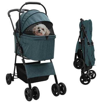 vidaXL Opvouwbare Huisdierenwagen Groen 81 x 47 x 99 cm, Dieren en Toebehoren, Verzenden, Nieuw