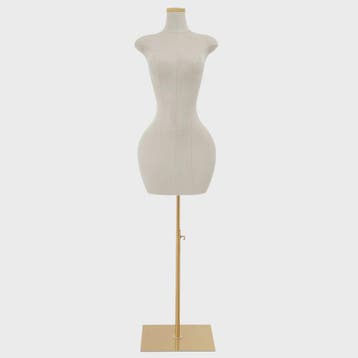 Verstelbare Dames Paspop Torso met Gouden Metalen Standaard, Verzenden, Nieuw
