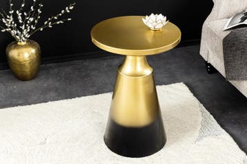 Design bijzettafel ABSTRACT 60cm goud metaal geborsteld, Ophalen of Verzenden, Nieuw