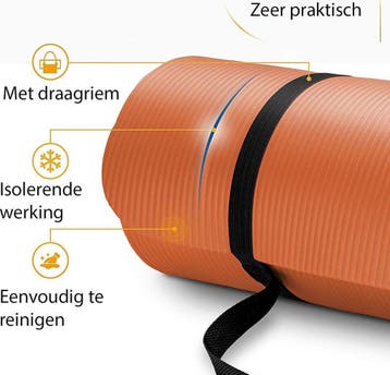 Yogamat - Fitness mat - Sportmat - Yoga mat extra dik - 185x, Verzenden, Zo goed als nieuw