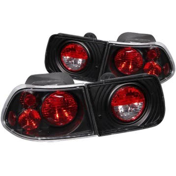 ANZO 1996-2000 Honda Civic Coupe Taillights Black, Auto-onderdelen, Ophalen of Verzenden, Nieuw