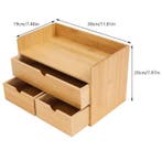 Bamboe Bureau Organizer – Ladebox met 3 Opberglades, Verzenden, Nieuw in verpakking