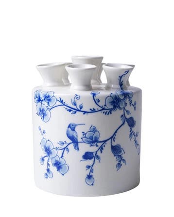Heinen Delfts Blauw Tulpenvaas Orchidee - 16cm, Huis en Inrichting, Verzenden, Nieuw