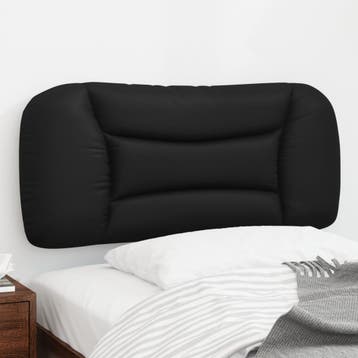 vidaXL Hoofdbordkussen Hvar 90 cm kunstleer zwart, Verzenden, Nieuw, Zwart, Overige materialen
