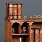 Art & Crafts bureau ca 1890 met opzet deel en open vakken N, Antiek en Kunst, Ophalen of Verzenden