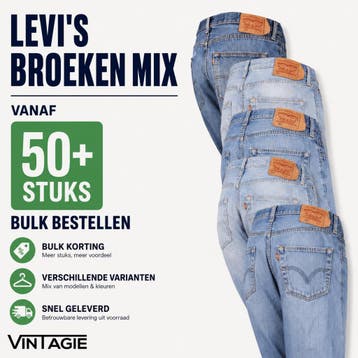 50x Vintage Levis Jeans Mix - Vintage - Bulk Jeans Resell, Kleding | Heren, Ophalen of Verzenden, Nieuw, Overige maten