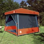 vidaXL Camping Tent Set met dak 2 pcs Grijs en Oranje, Caravans en Kamperen, Tenten, Verzenden, Nieuw, Tot en met 2