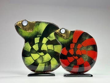 Studio Habrat - Beeldje - Cameleon (2) - fusie, Antiek en Kunst