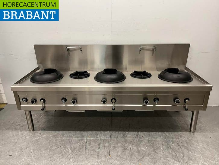 RVS Woktafel wokfornuis wok fornuis 5 branders 100,9 kW 245, Zakelijke goederen, Horeca | Keukenapparatuur, Nieuw zonder verpakking