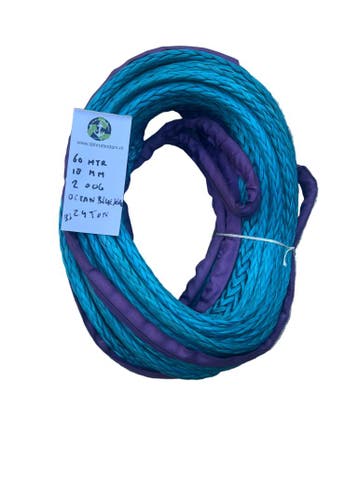 Ocean Blue Shark Line HMPE 60MTR 18 MM 24Ton 2 bekleed Oo..., Verzenden, Nieuw