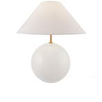 Globen Lighting Iris Tafellamp Wit Ø 35cm - Outlet -, Zo goed als nieuw, Glas, Minder dan 50 cm