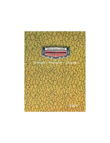 1969 MERCURY PROGRAMMA BROCHURE ENGELS (USA), Nieuw, Author